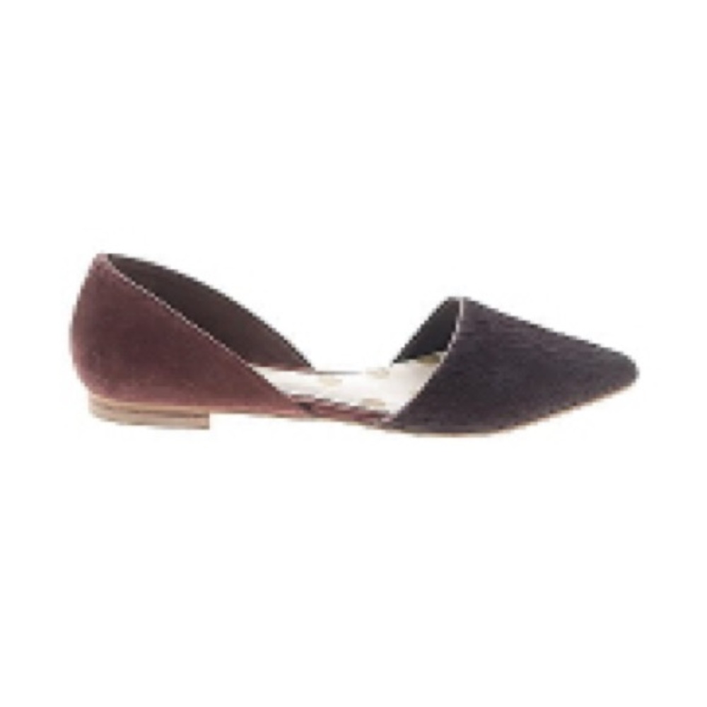 Boden Cleo Pony Hair Pointy Flats in burgundy maroon color size 8 like new